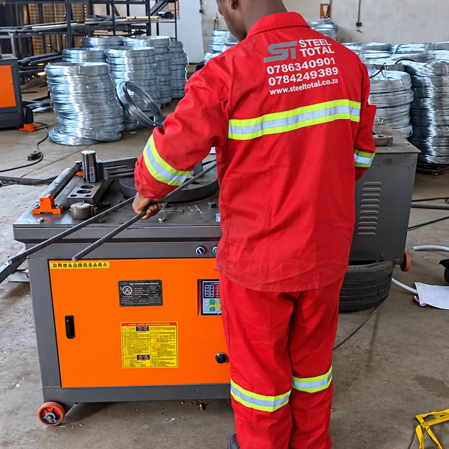 Steel Total worker bending reinforcement steel in the workshop